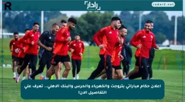 إعلان حكام مباراتي بتروجت والكهرباء والحرس والبنك الأهلي.. تعرف على التفاصيل الآن!
